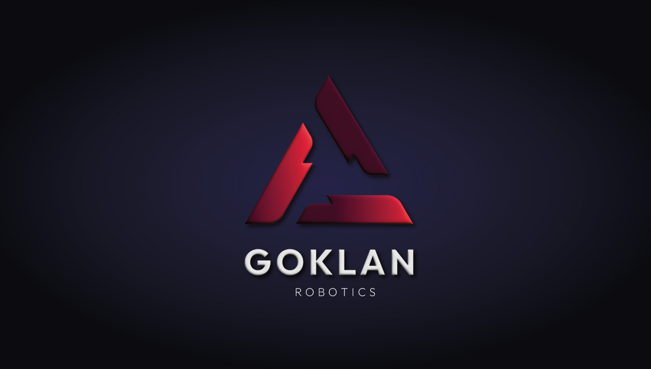 Emblema GOKLAN Robotics en superficie oscura